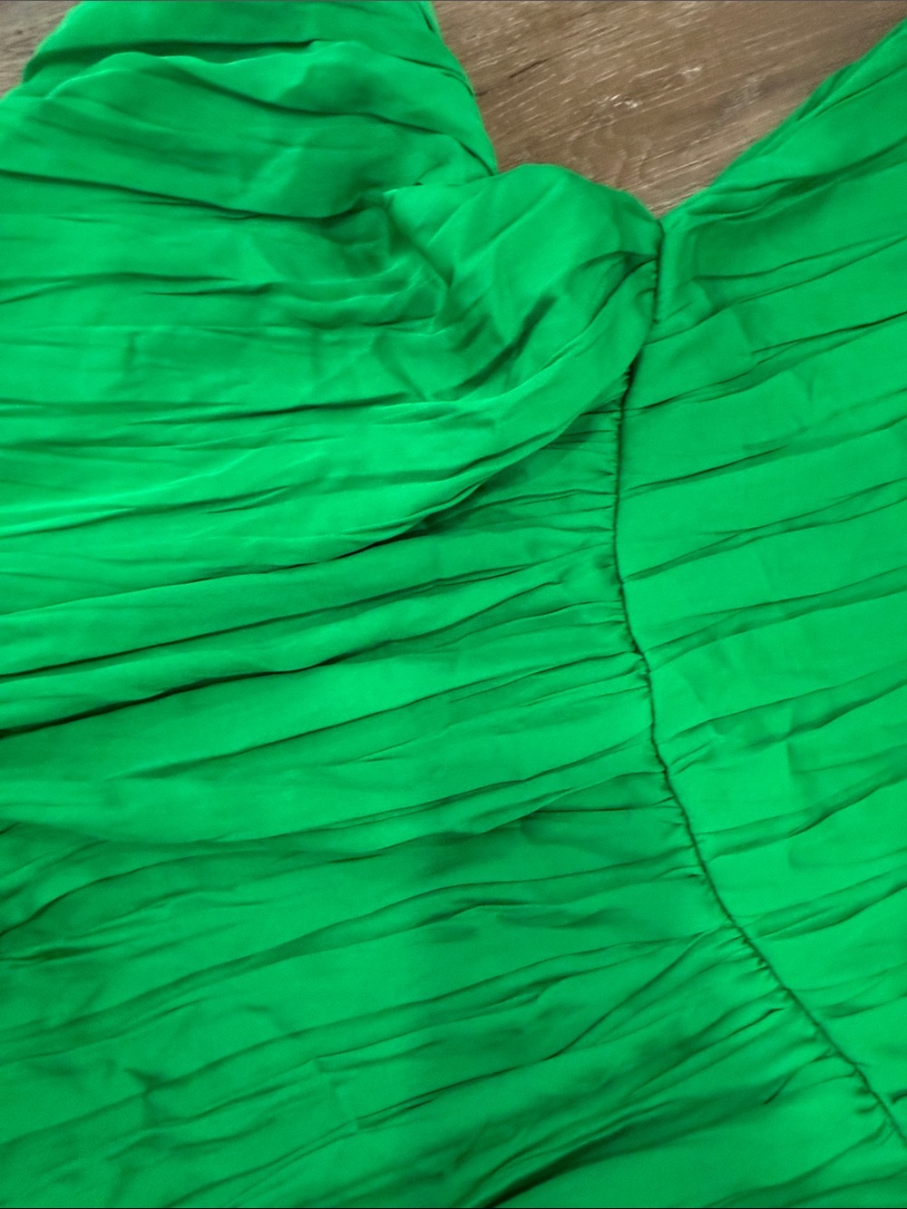 Zara Bright Green Pleated Midi Dress - Picture 3 of 9